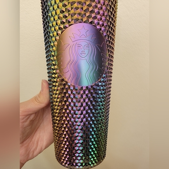 NWT Starbucks 2023 Oil Slick Studded Venti Tumbler Cup - Picture 4 of 5